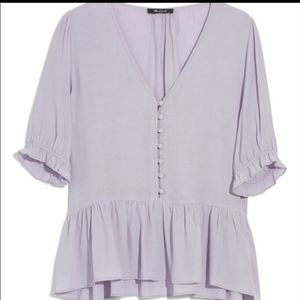 Madewell Lavender Peplum Blouse